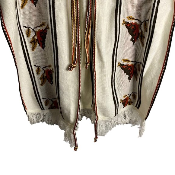Vintage Women's Patterned Sweater Serape Cardigan - Picture 3 of 5